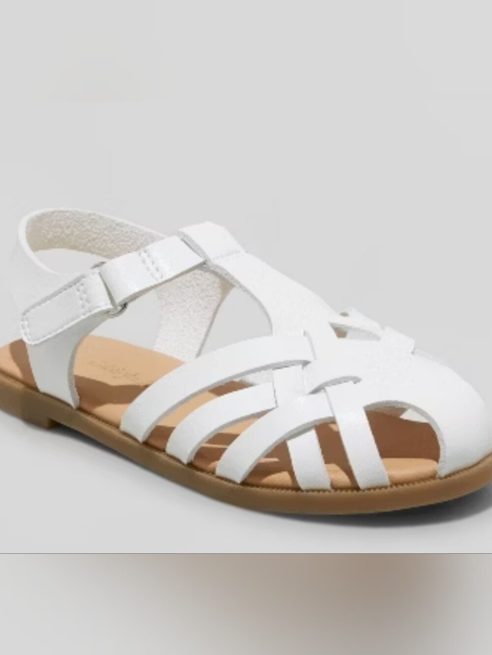 Cat & Jack White Girls' Closed-Toe Strappy Sandals